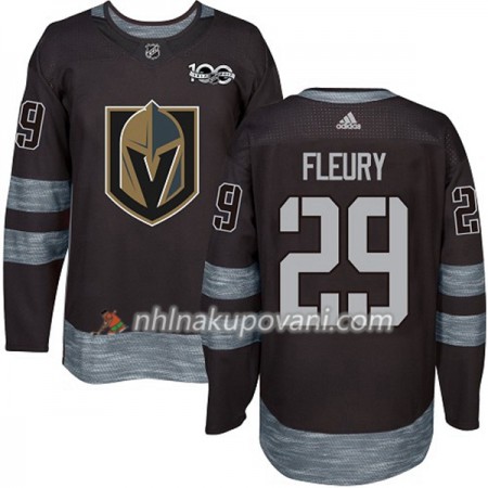 Vegas Golden Knights Dresy Marc-Andre Fleury 29 1917-2017 100th Anniversary Adidas Černá Authentic - Pánské